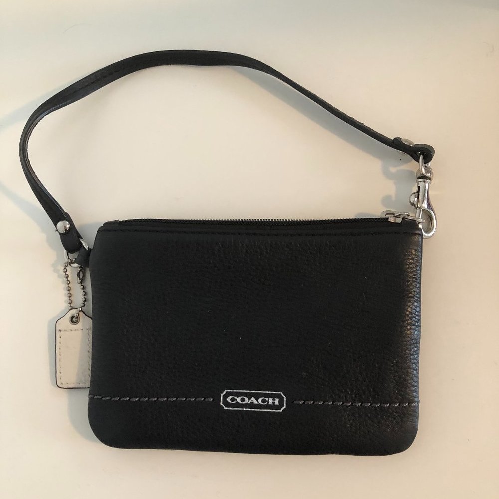Coach small black wristlet